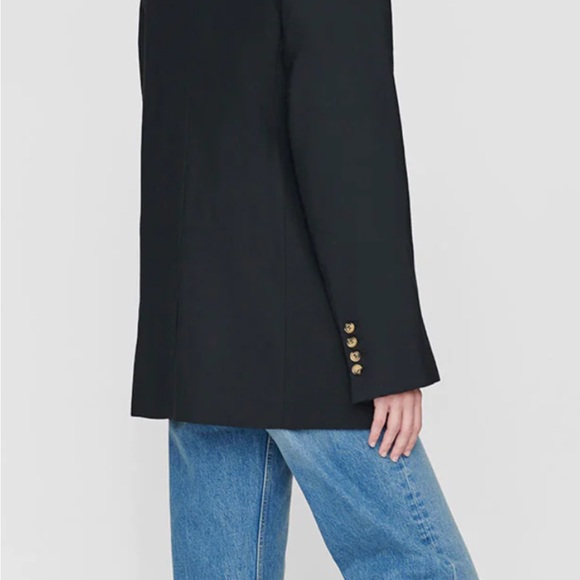 ANINE BING Oversized Double Breasted Classic Wool Kaia Blazer in Black Sz XS - Picture 8 of 9